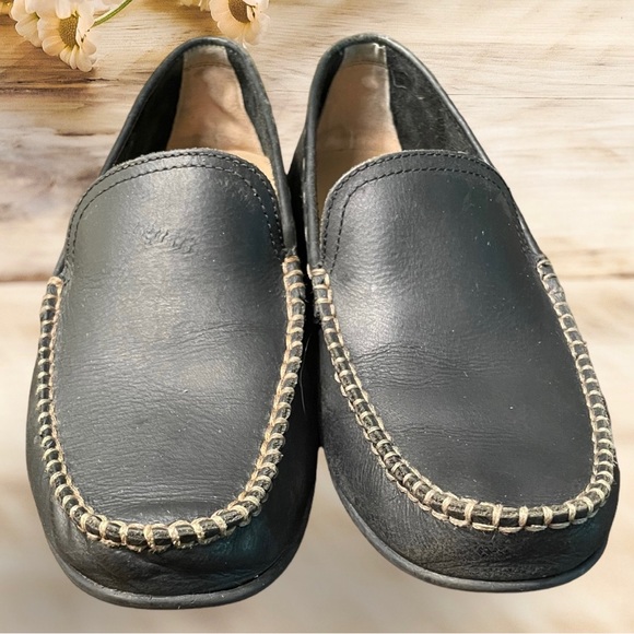 Frye & Company Lewis Venetian Black Leather Slip On Loafer Size 9 - Picture 1 of 9